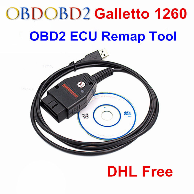 OBDII Galletto 1260 ECU Remap Flasher Tool EOBD OBD2 Adapter Galletto 1260 ECU Chip Tuning OBDII Car Diagnosis Interface Tool - DirectM