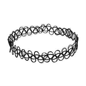 6pcs Retro Tattoo Choker Necklace Gothic Stretch Choker Necklace Set - DirectM