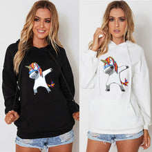 Women Long Sleeve Hooded Unicorn Print Hoodies Sweatshirt Pullover Tops - DirectM