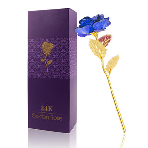 2017 New Creative Women's Gift 24K Gold Plated Rose Flower Decoration Artificial flowers For Mother's Day Friend Christmas - DirectM