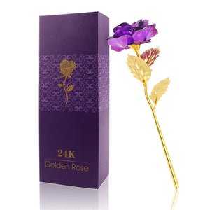 2017 New Creative Women's Gift 24K Gold Plated Rose Flower Decoration Artificial flowers For Mother's Day Friend Christmas - DirectM