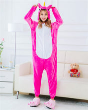 Adult Winter Rainbow Kigurumi Unicorn Pajamas Unisex Anime Hoodie Flannel Pyjama Cute Cartoon Unicornio Sleepwear Home Pijama - DirectM