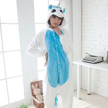 Adult Winter Rainbow Kigurumi Unicorn Pajamas Unisex Anime Hoodie Flannel Pyjama Cute Cartoon Unicornio Sleepwear Home Pijama - DirectM